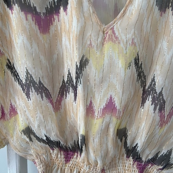 𝅺parker Chiffon Elastic Waist Bathing Suit Cover-Up MEDIUM by Parker - Picture 3 of 8